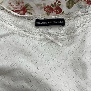 Brandy Melville Heart Lace Tank